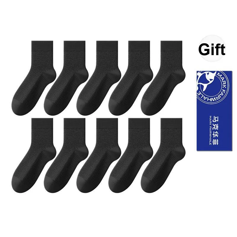 FAIRWHALE Mid Calf Socks Men's 5 Pack Gift Box Set-45