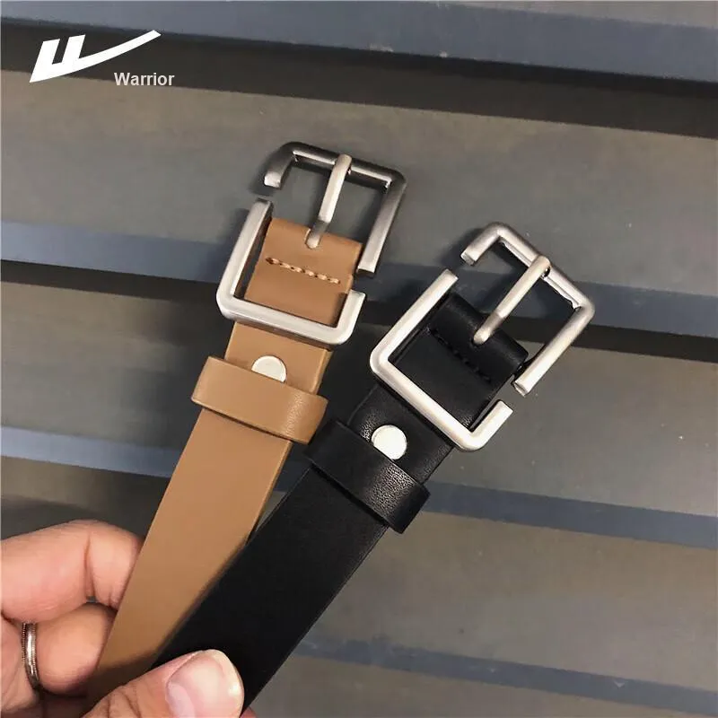 Warrior Cow Split Leather Belts Unisex Width 2.3cm-2