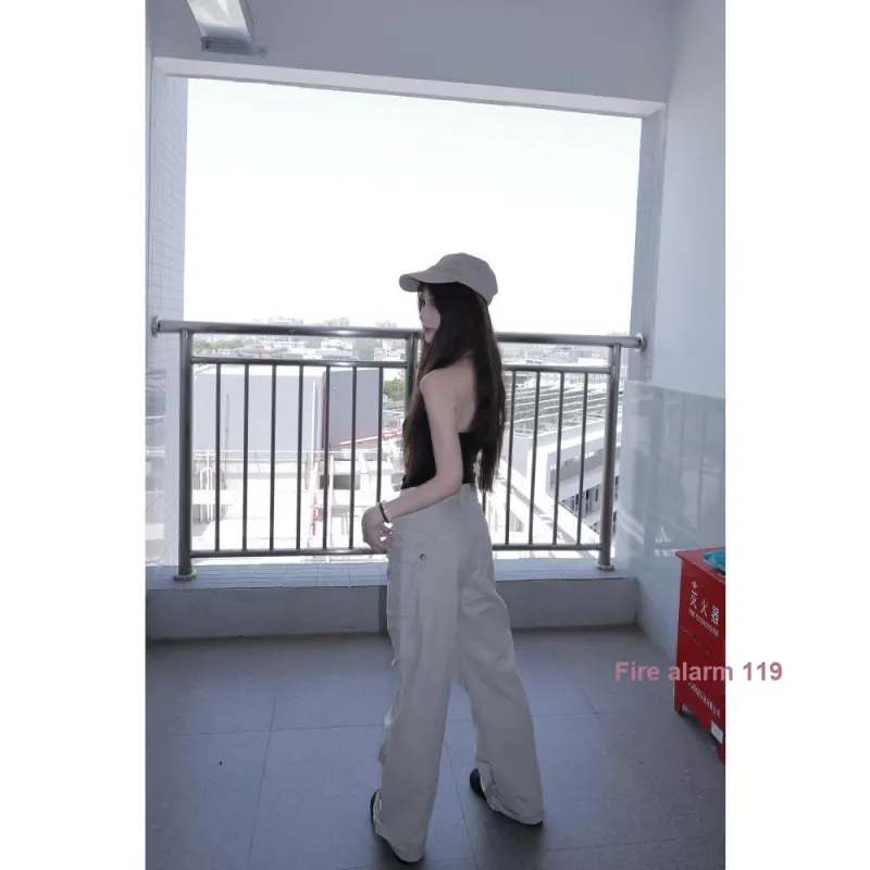 PVPVPV Cargo Pants Unisex Apricot-1