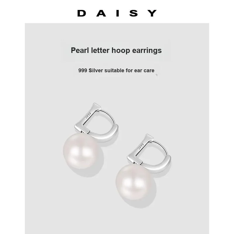 Daisy Dream 999 Fine Silver Earrings Women's-3