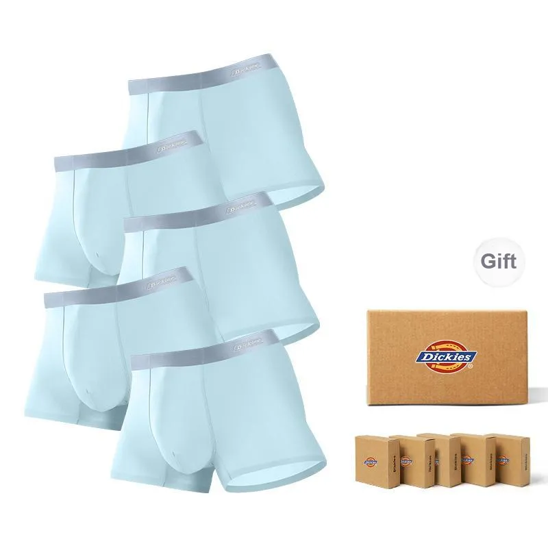 Dickies Underpants Men's Seamless Skin Friendly High Rebound Breathable Four Corner Pants, Box Combo Set-40