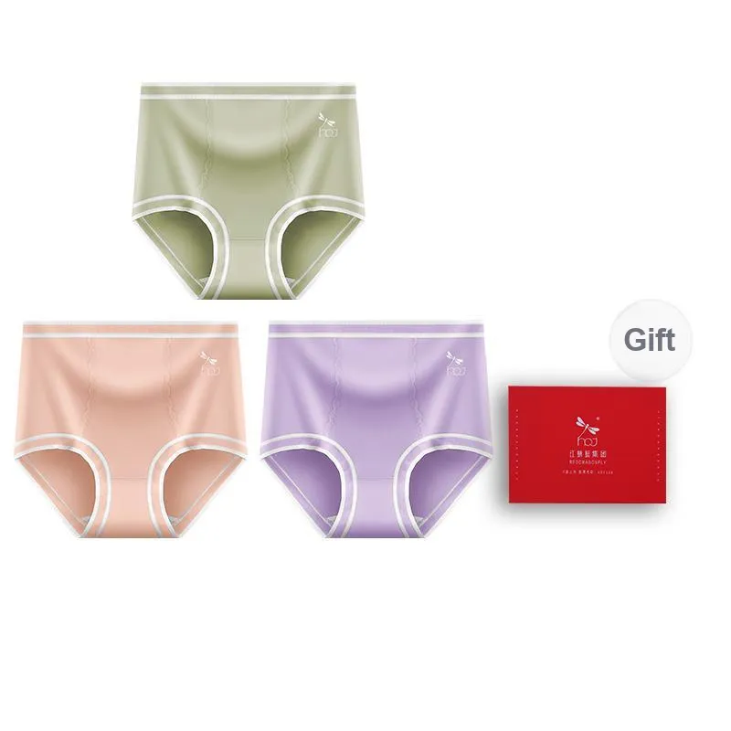 RED DRAGONFLY Cotton Panties Women's 3 Pack Gift Box Set-9