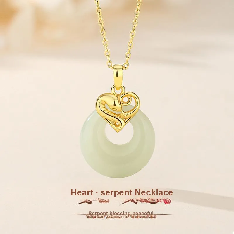 Royal Heaven's Choice Hetian Jade Pale Greenish White Jade Unisex-1