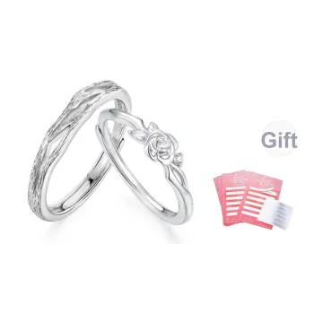 KADER 925 Sterling Silver Rings Unisex Silver white Gift Box