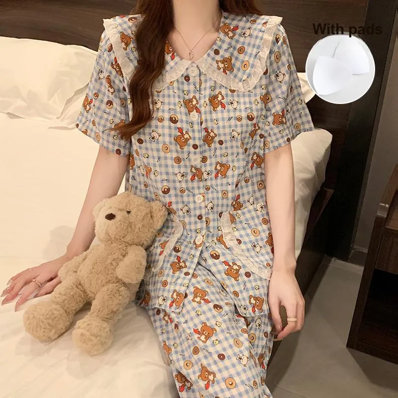 Maultiay Pajama Set Women's Blue-5