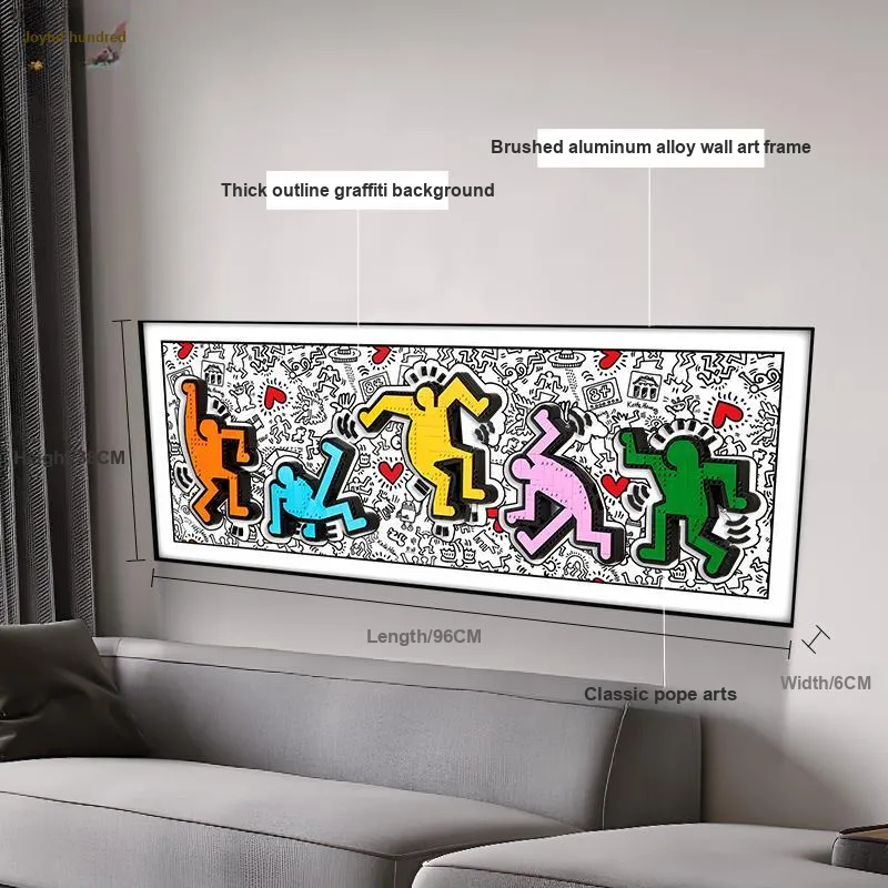 LIGHT YOUR BRICKS Compatibility 31216 Keith Haring Dancing Figure Building Blocks Display Case Model Accessories-1