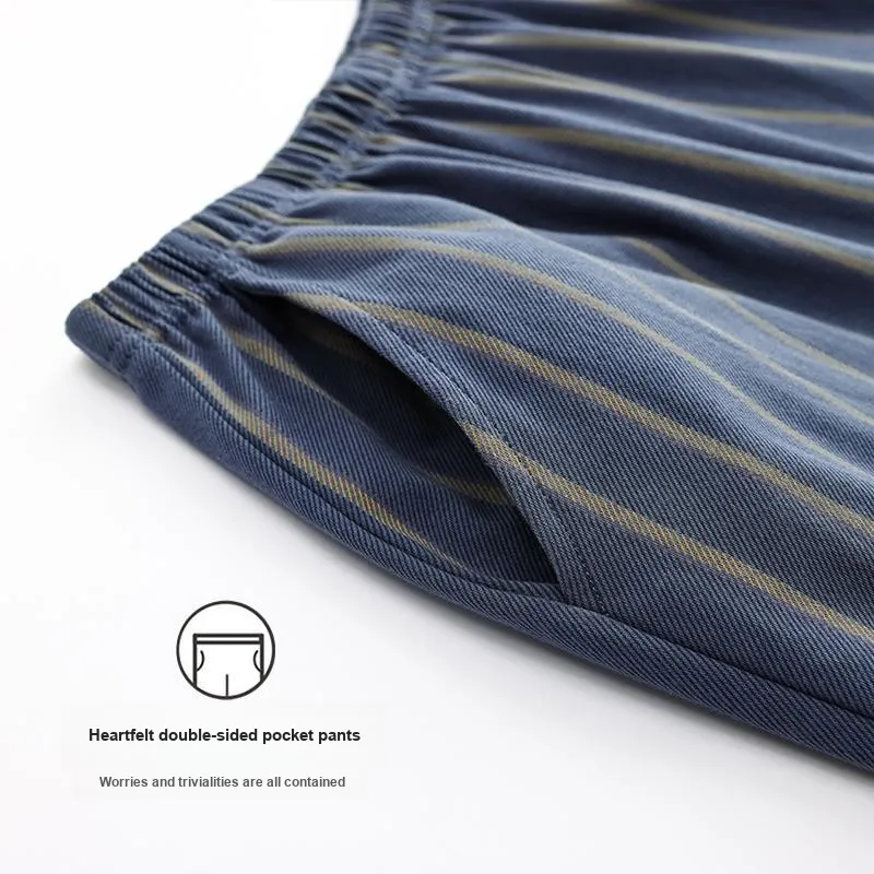 Ordifen Pajama Pants Men's 2 Pack Dark Blue-3