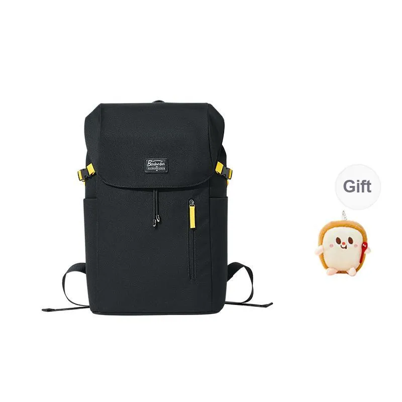 BOSTANTEN Fabric Backpack Unisex Black/Gray-0