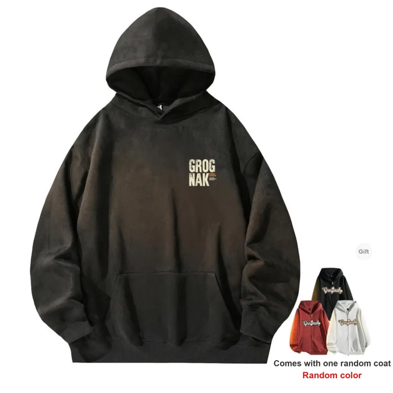 GROGNAK Sweatshirt Unisex Fleece Lined Thin Optional-28