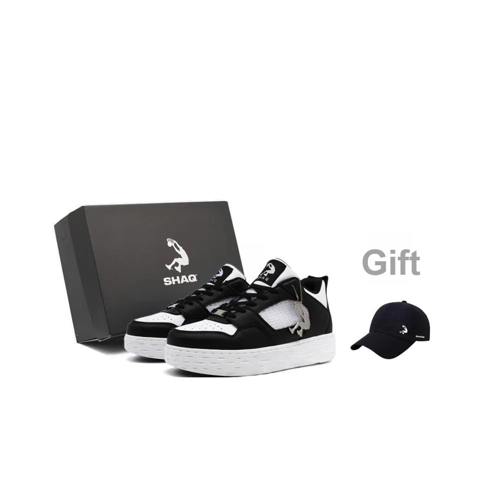 SHAQ Противоскользящие Износостойкие Дышащие Низкие Кроссовки для скейтбординга Унисекс Черный Белый