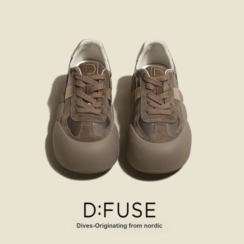 D FUSE SCANDINAVIA Skateboard Shoes Women's Low Top Brown-2