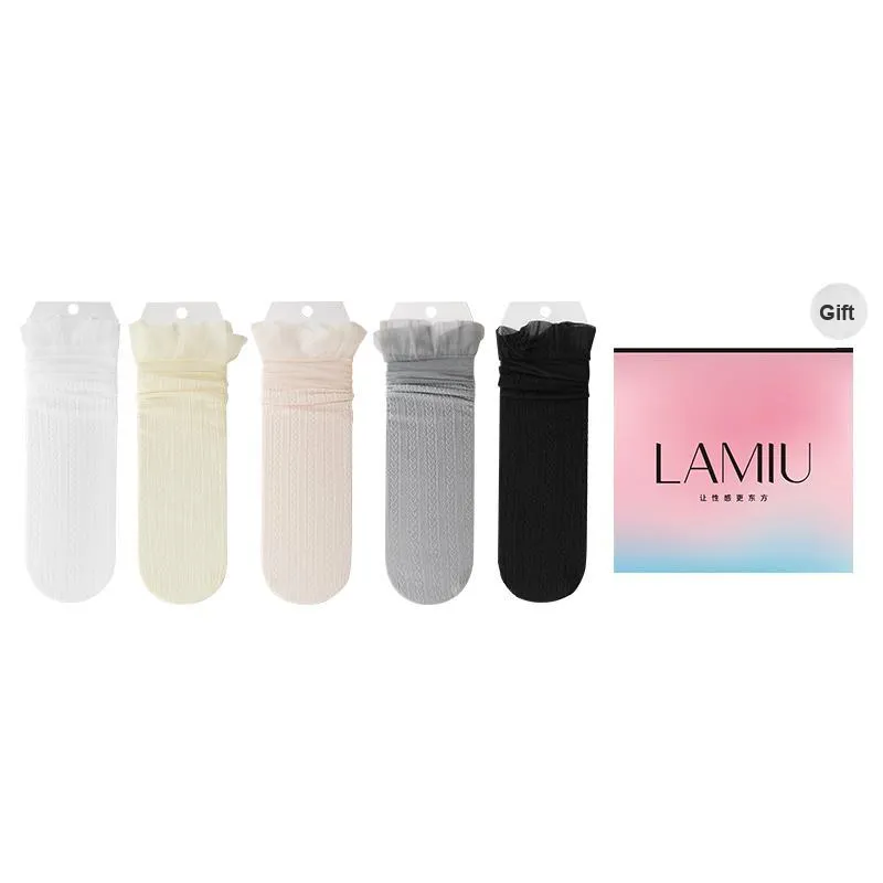 Lan Miao Mid Calf Socks Women's Shopping Bag Combo Set-24