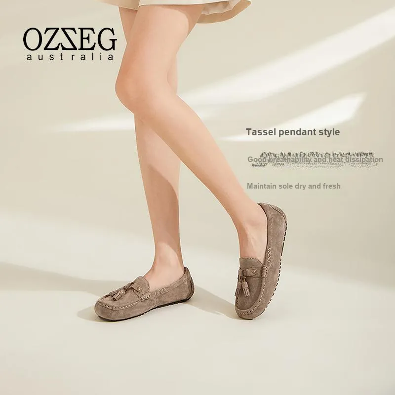 OZZEG Gommino Loafers Women's Chestnut/Cappuccino-3