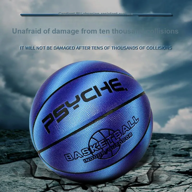 PSYCHE Size 7 Indoor, Outdoor, All Basketball PU Gradient Blue-3