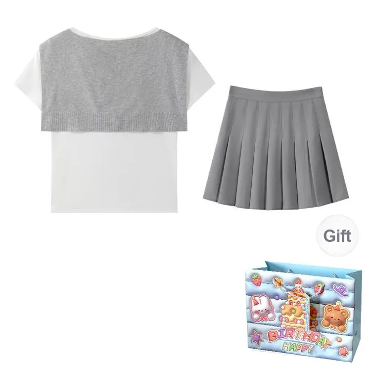 TWOPLUMGIRLS Two Piece Skirt Sets Women's-1