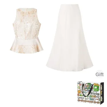 OURUOKE Two Piece Skirt Sets Women's