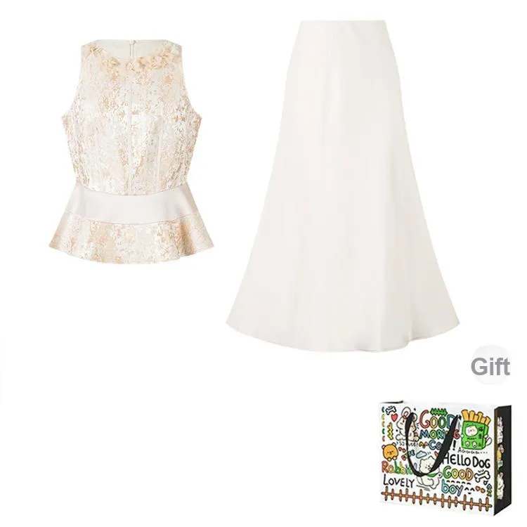 OURUOKE Two Piece Skirt Sets Women's-0