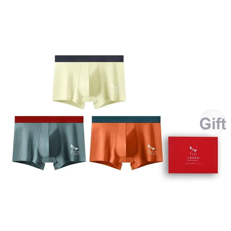 RED DRAGONFLY 50S Pure Cotton Underpants Men's Box 3 Pack