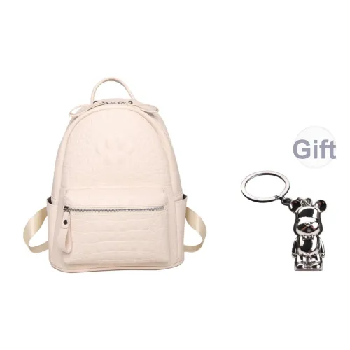 YTARA ПУ (полиуретан) Рюкзак Женский Белый Черный