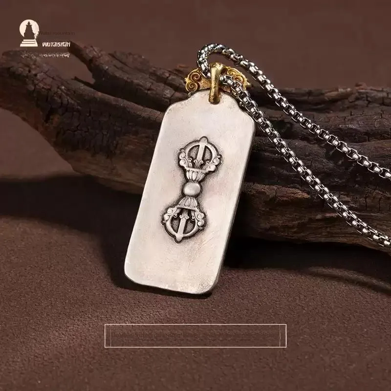 Mount Wutai Stainless Steel Necklaces Men's-2