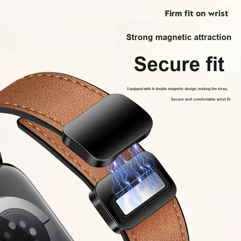 CHRROTA Watch Band Apple Compatibility Genuine Leather Material-2