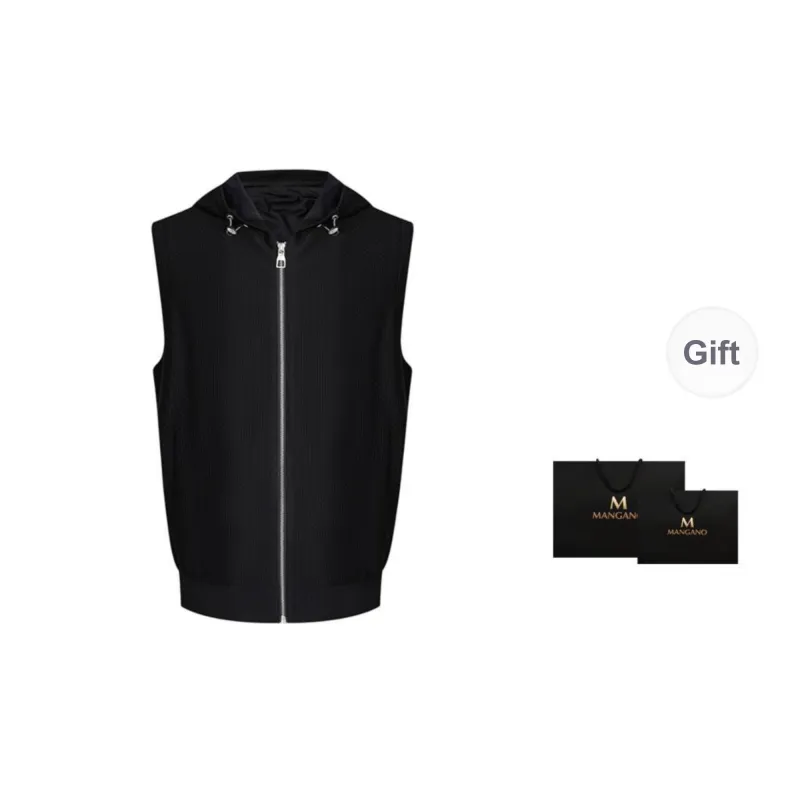 MANGANO Vest Men's Black Comes With Brand Shopping Bag-2