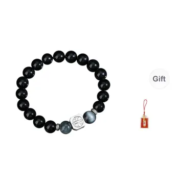 LUXLINE Natural Agate Bracelets Men's