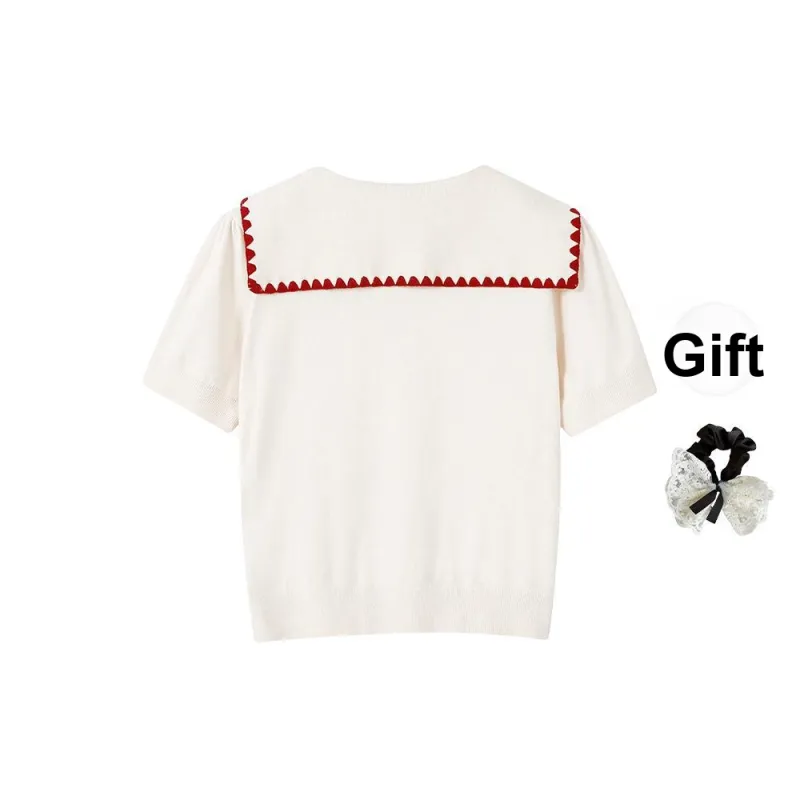 / T Shirts Women's Apricot+Hair Tie Comes With-1