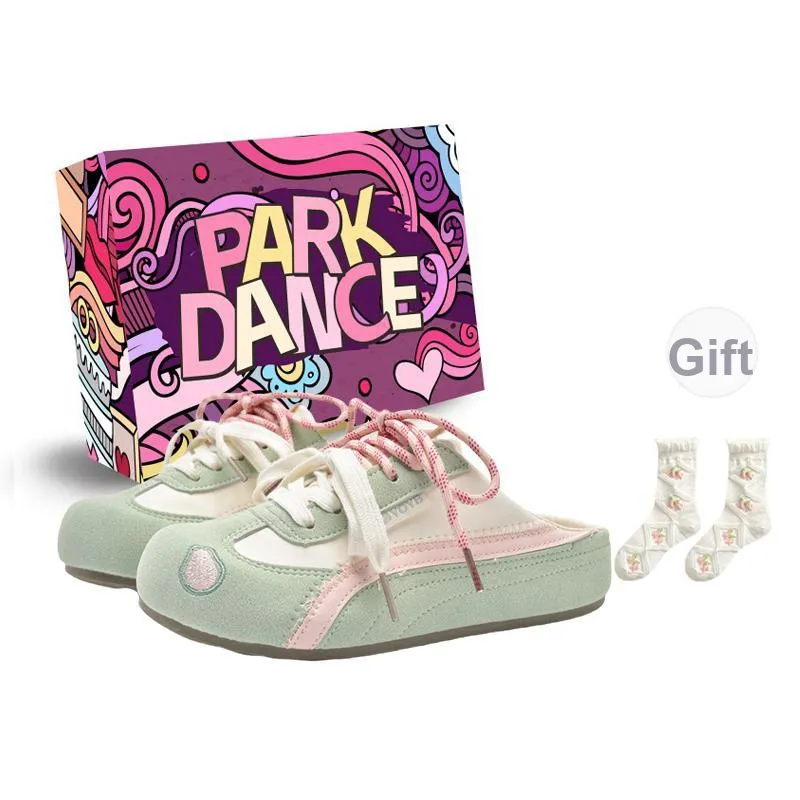 PARK DANCE Rubber Sole Quiet Abrasion Resistant Slip Resistant Closed Toe Slippers Women's-6