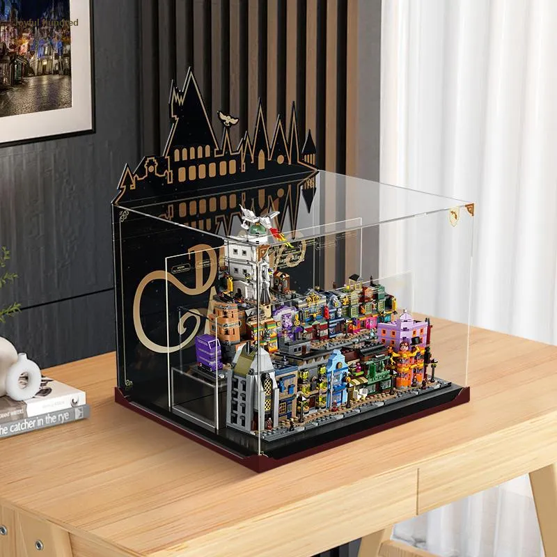 LIGHT YOUR BRICKS Compatibility Harry Potter 76444 Mini Diagon Alley Display Case Model Accessories-3