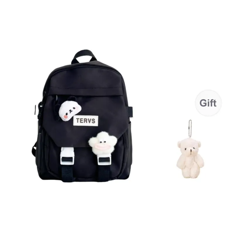 URBAN FOREST Nylon Backpack Unisex White/Black/Yellow/Green/Blue/Pink-6