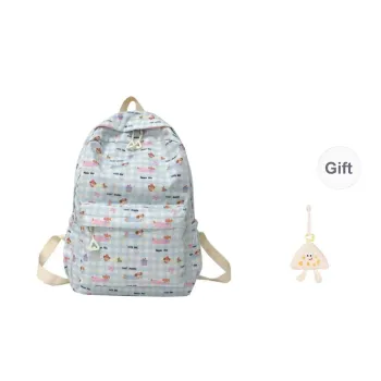KAMLUI Composite Cloth Backpacks Backpack Regular Unisex Light Blue Kitten/Light Blue Puppy