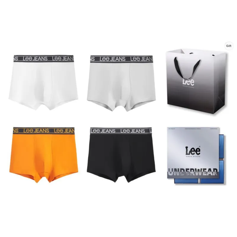 Lee Underpants Men's 4 Pack Box+Shopping Bag-9