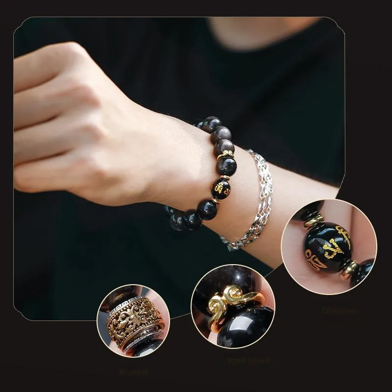The Years Are Quiet Obsidian Bracelets Unisex-5