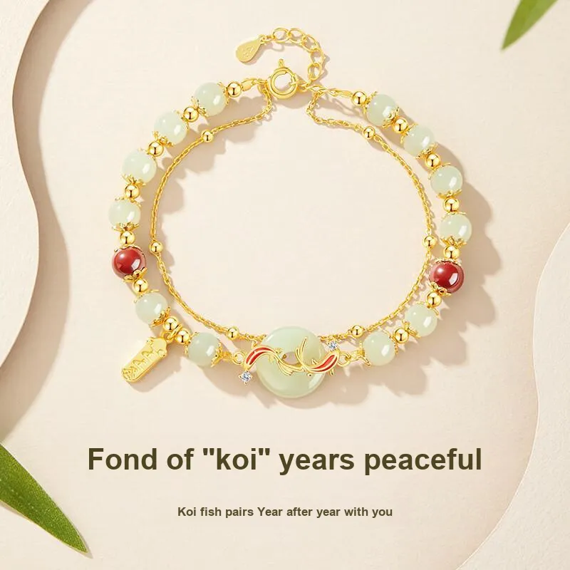 Andaozi Hetian Jade Bracelets Green Jade Women's-5