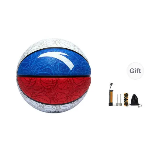 Anta Rubber Basketball Red Blue Color Blocking Size 7 Training Unisex