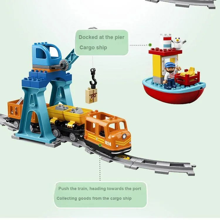 LEGO Cargo Train Building Blocks-2