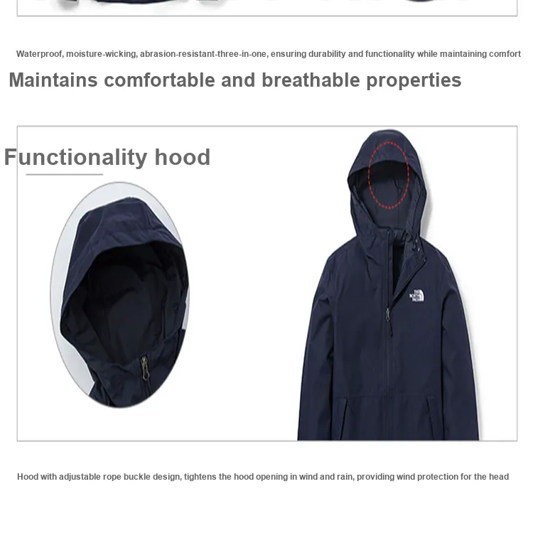 THE NORTH FACE City Outdoor Collection Outdoor Hiking Waterproof And Breathable Windbreaker Jacket Men's Blue-5