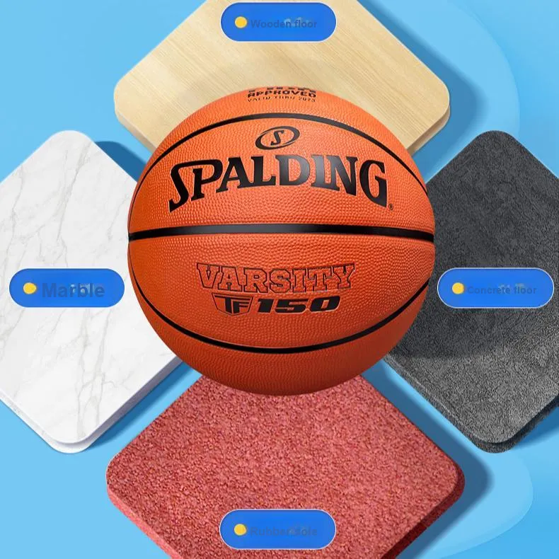 SPALDING Rubber Basketball Brown Size 5 Ball Training Kids'-4