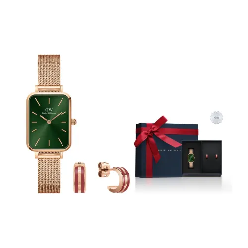 DW/DanielWellington Кварцевый механизм Женские часы из коллекции QUADRO, 26 мм * 20 мм * 6 мм, зеленые