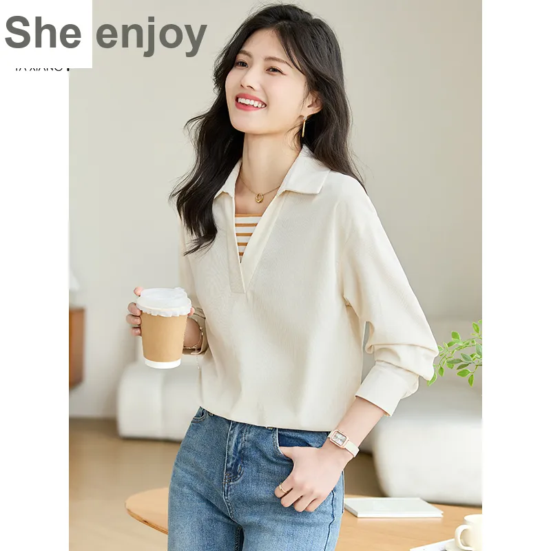 She Enjoys Shirt Women's Green/Beige-3