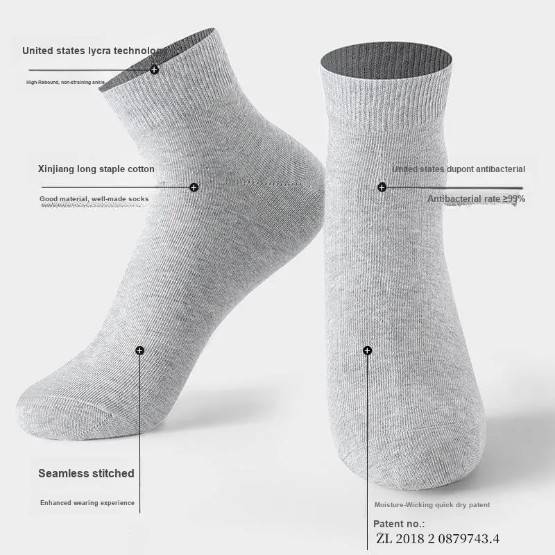 INVISIBLE Ankle Socks Men's 5 Pack-3
