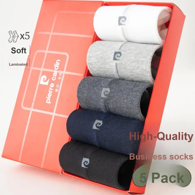 PIERRE CARDIN Mid Calf Socks Men's Box 5 Pack-1