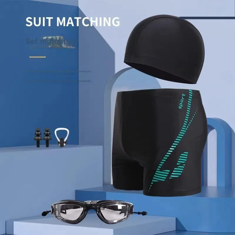 Yalu Preferred Swimming Sets Polyamide Swimming Pool Men's Black-3