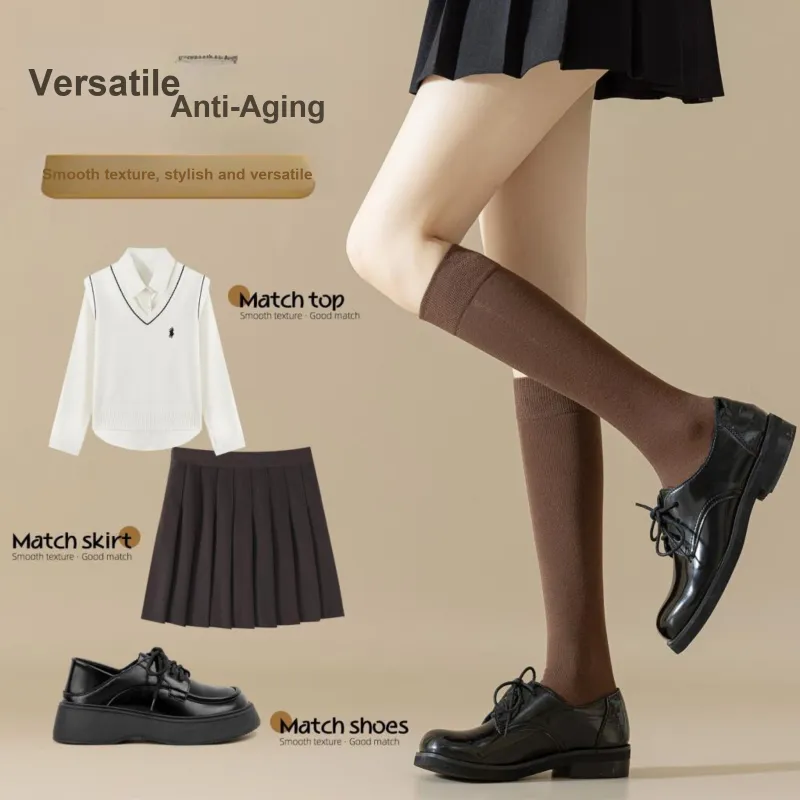 XXLLG Knee High Socks Women's 4 Pack-3