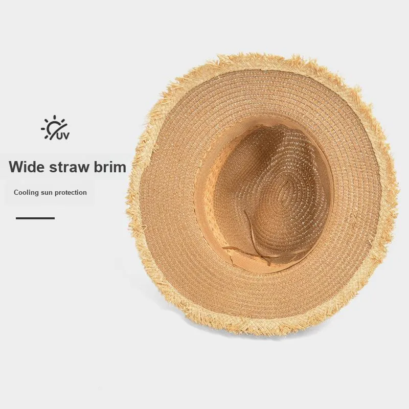 Cgediao Paper Reed Sun Protection Hats Women's-2