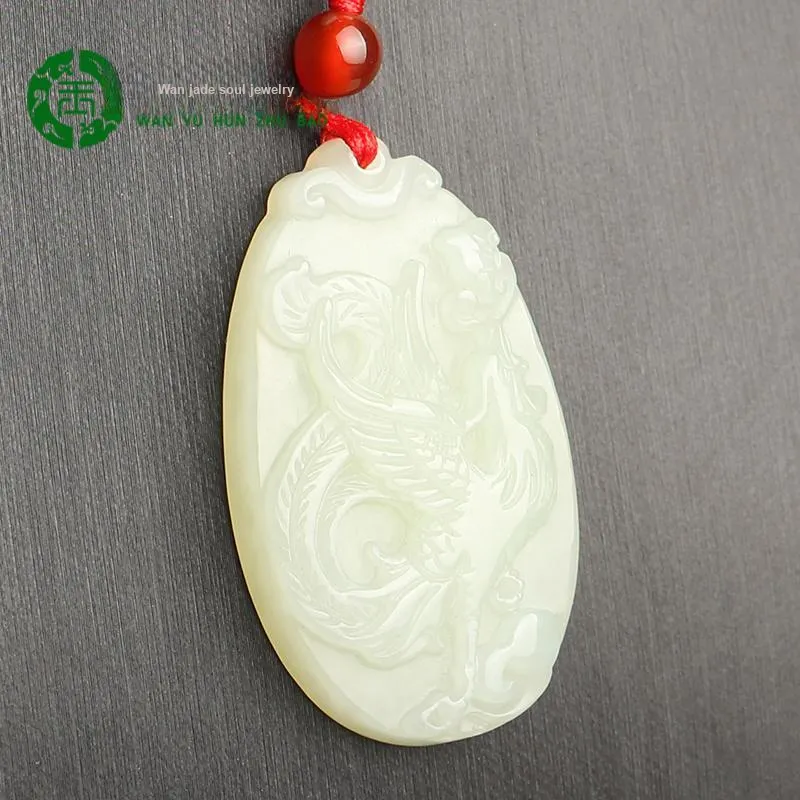 WANYUHUN Hetian Jade Pendants White Jade Women's-5