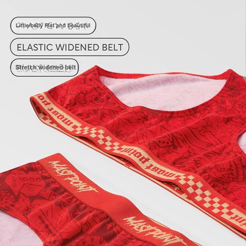 Mast Point Briefs Underpants Women's Gift Box Set Lucky Red-5