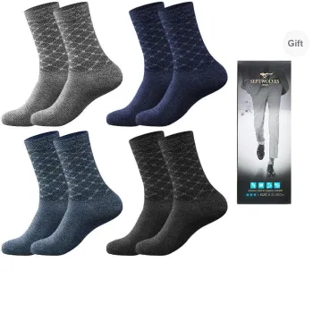 SEPTWOLVES Knee High Socks Men's 4 Pack Gift Box Set