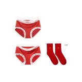 [2 Pack]Lace Trims Red+Mesh Red